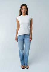 Johny Asymmetrical Top in White