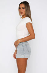 Charlotte Denim Mini Skirt Light Blue