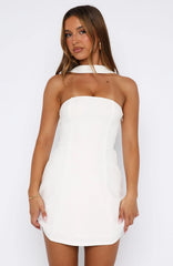 Good Graces Halter Mini Dress White