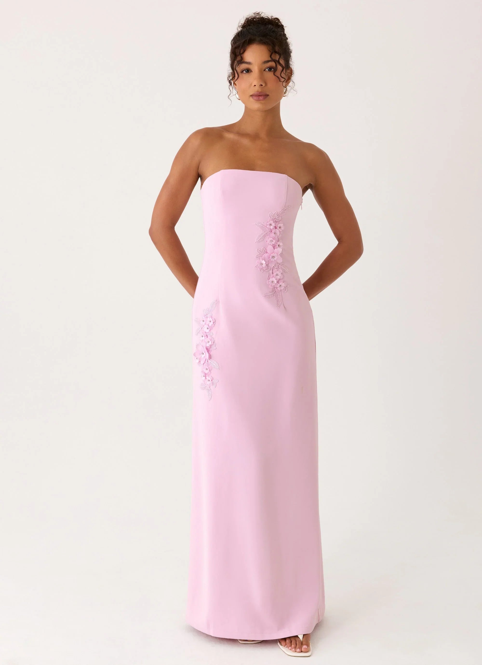 Monelise Strapless Maxi Dress - Pink