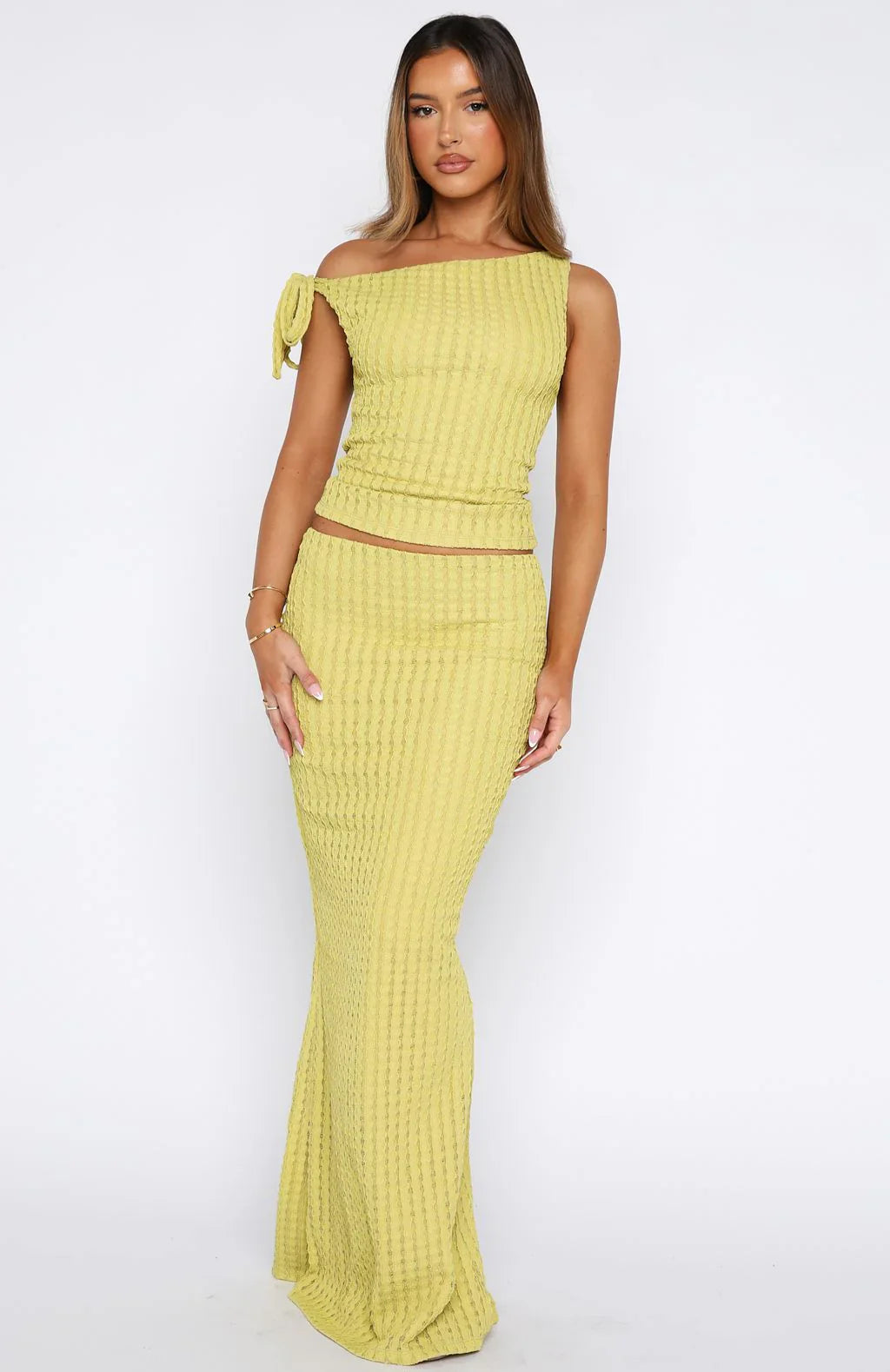 Top To Bottom Maxi Skirt Limeade