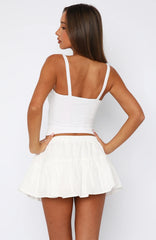 More To The Story Mini Skirt Off White