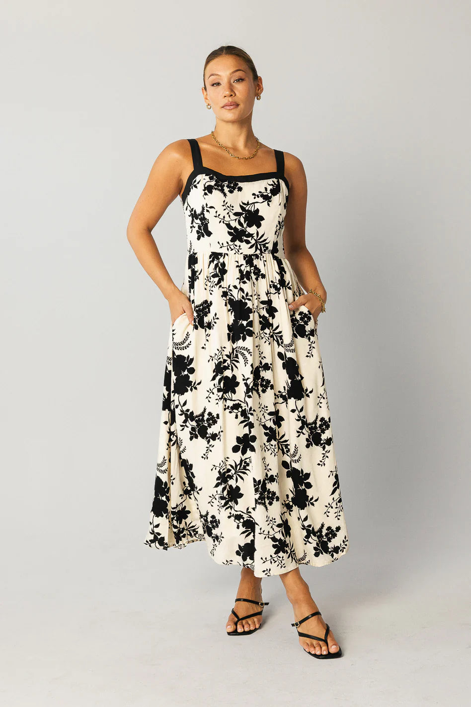 Zora Floral Midi Dress