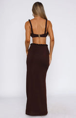 Serenade Me Maxi Skirt Chocolate